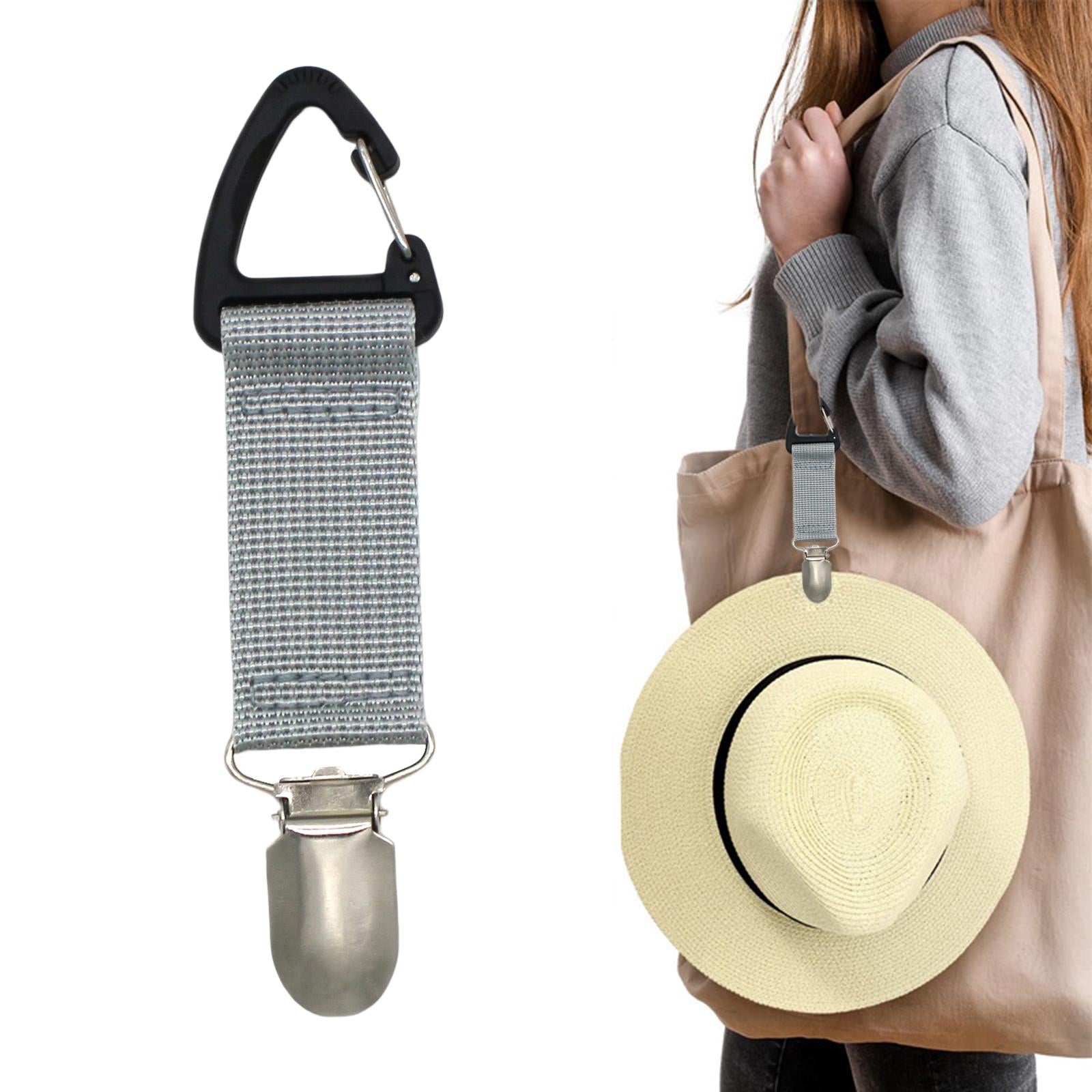 3xHat Clip for Free Duckbill Hat Clip for Handbag Luggage Outdoor Light Grey 