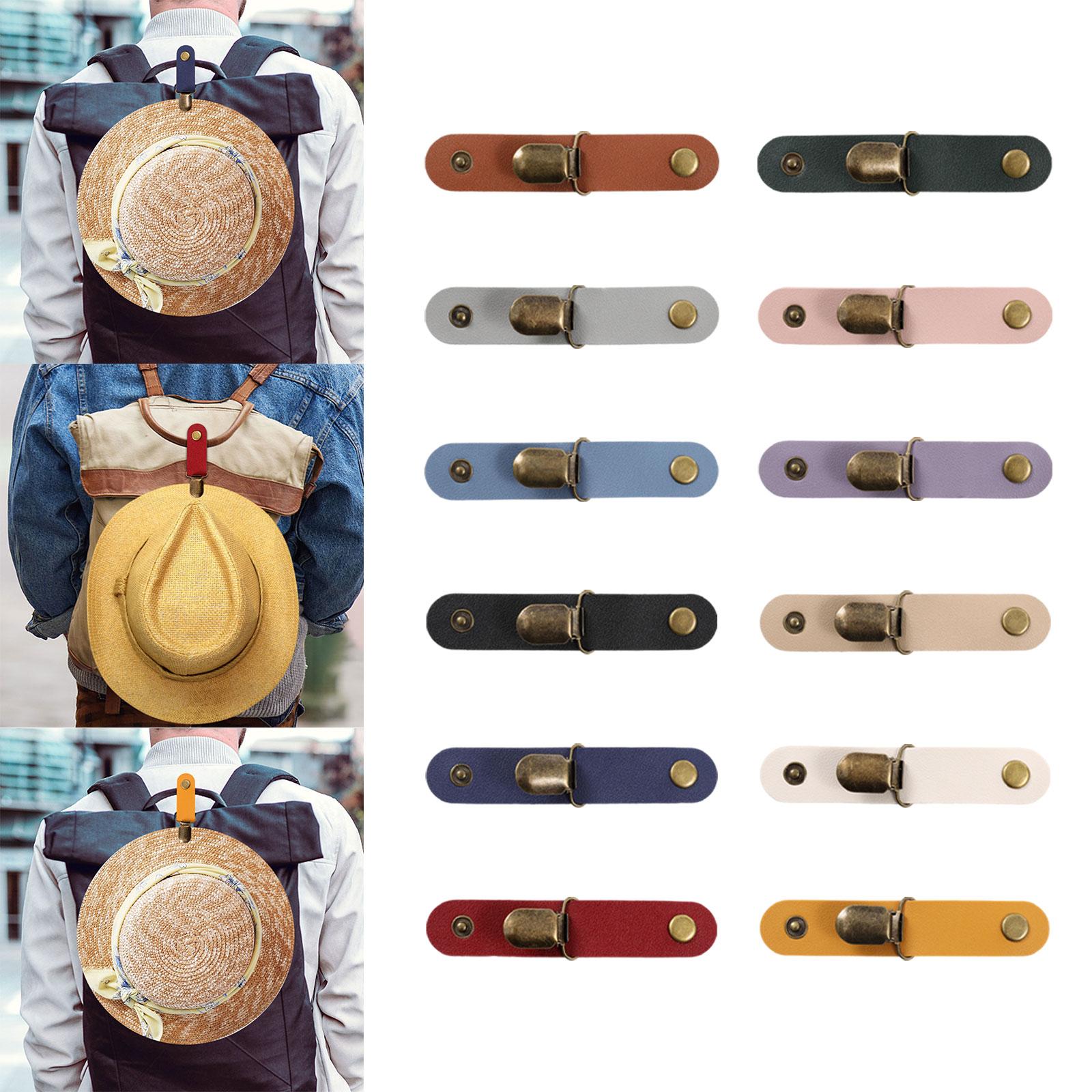 2xHat Clip for Cap Clip Travel Hat Clip for Backpacks Totes Luggage Caramel