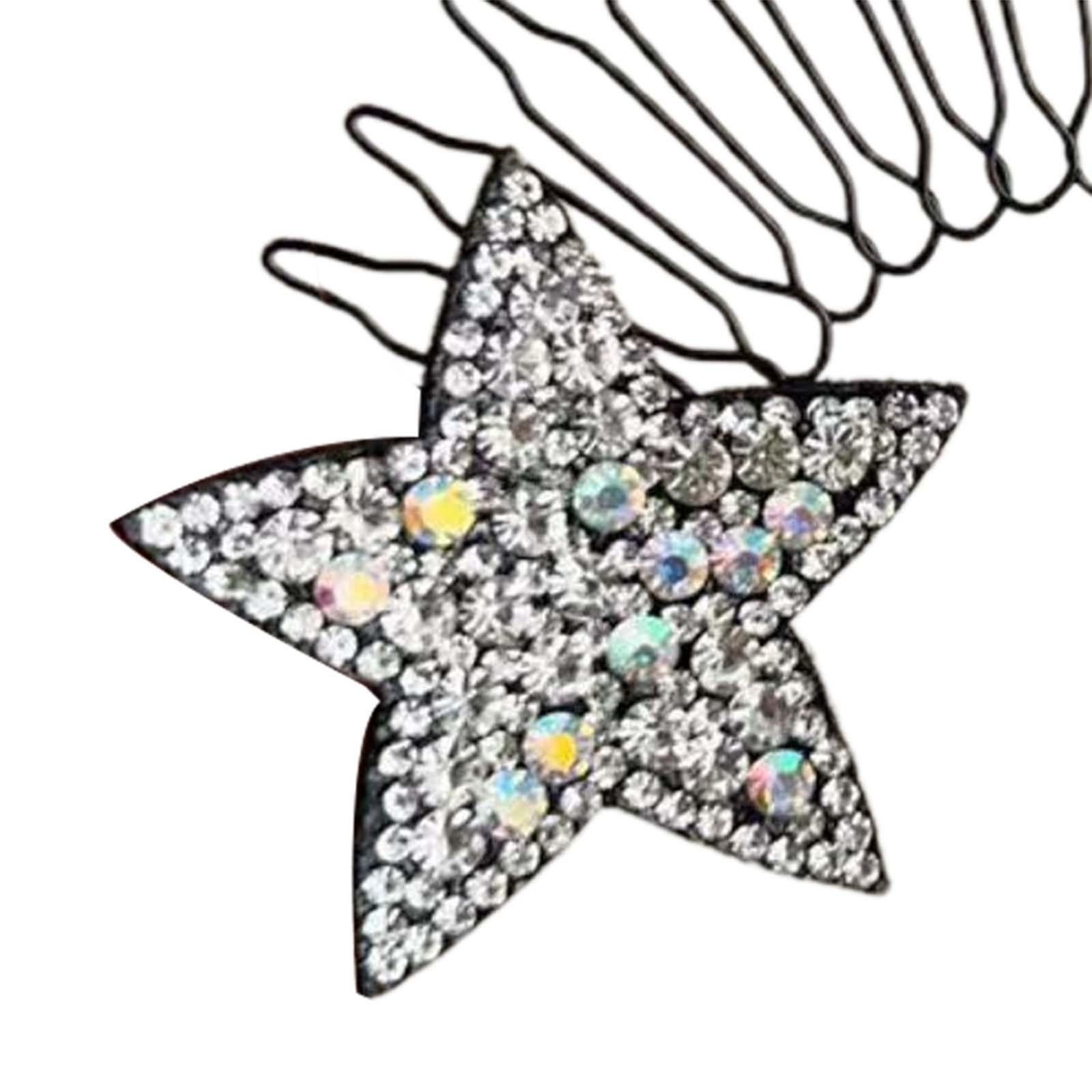 3xHair Clip Comb Hairpins for Girl Durable Hair Styling Tool for Long Hair Silver