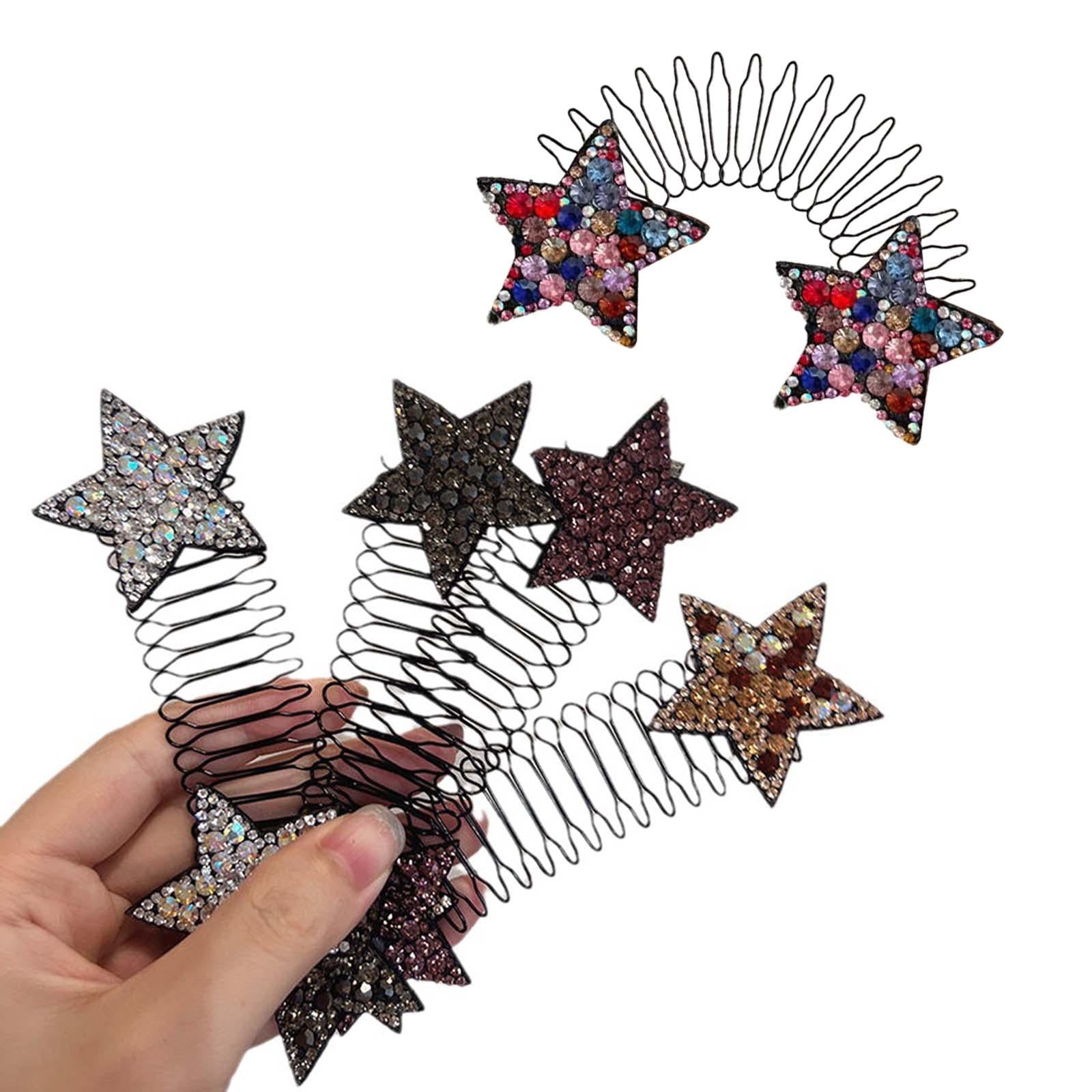 2xHair Clip Comb Hairpins for Girl Durable Hair Styling Tool for Long Hair Silver