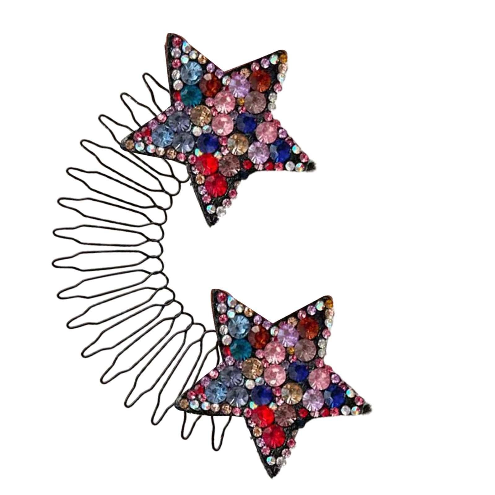 2xHair Clip Comb Hairpins for Girl Durable Hair Styling Tool for Long Hair Multicolor