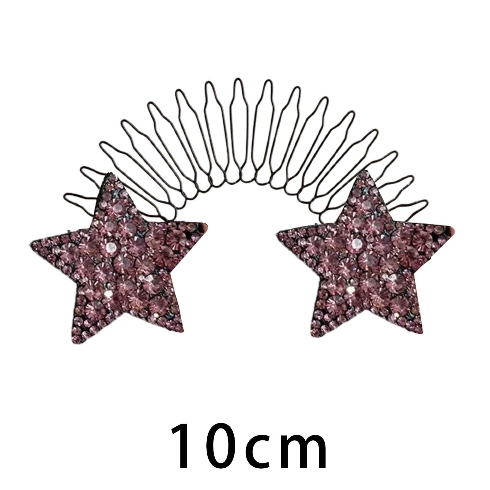2xHair Clip Comb Hairpins for Girl Durable Hair Styling Tool for Long Hair Pink