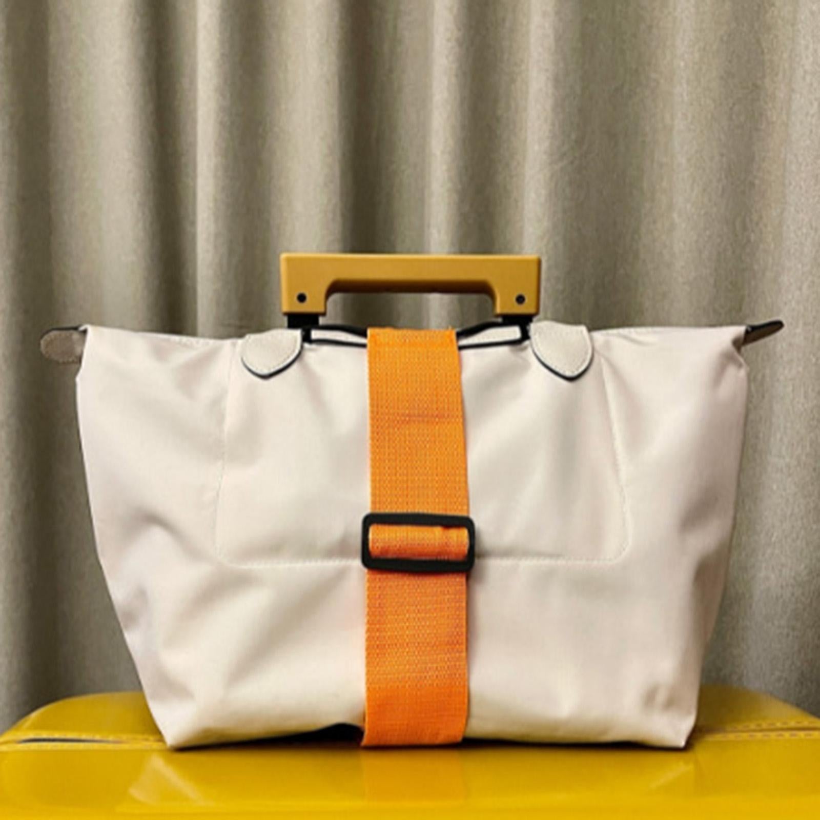 3xLuggage Strap Webbing Practical Suitcase Belt for Outdoor Holidays Vocations Orange
