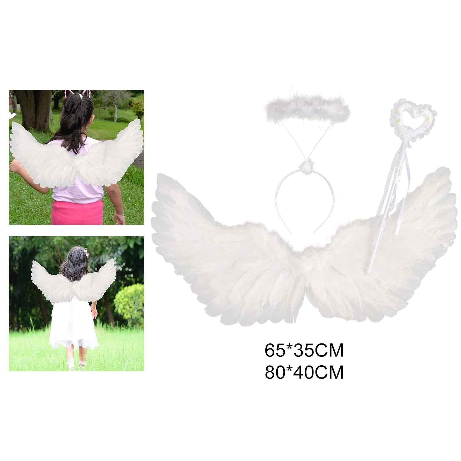 Angel Wing Cosplay Gift Headband for Carnival Birthday Stage Performance 65cmx35cm