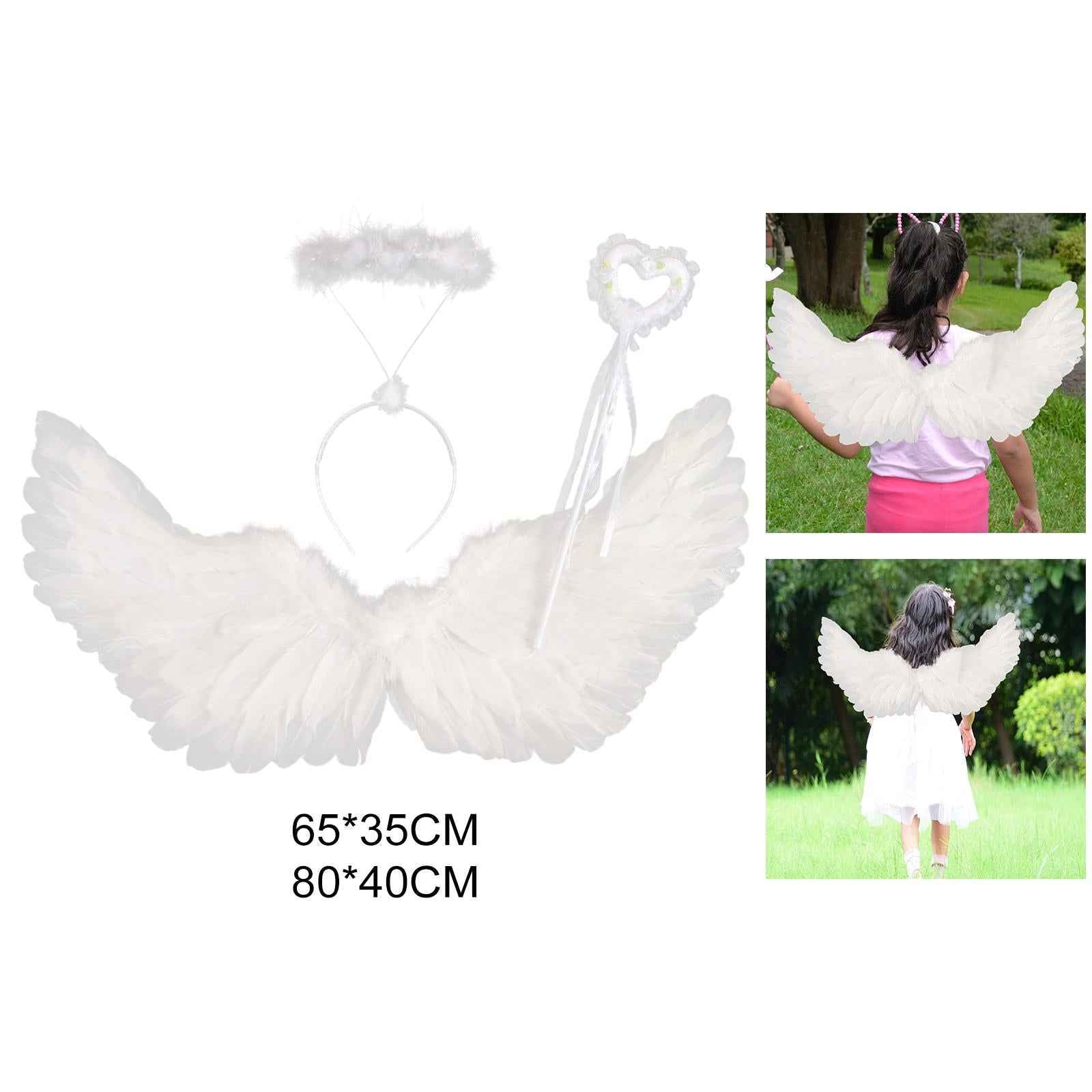Angel Wing Cosplay Gift Headband for Carnival Birthday Stage Performance 65cmx35cm