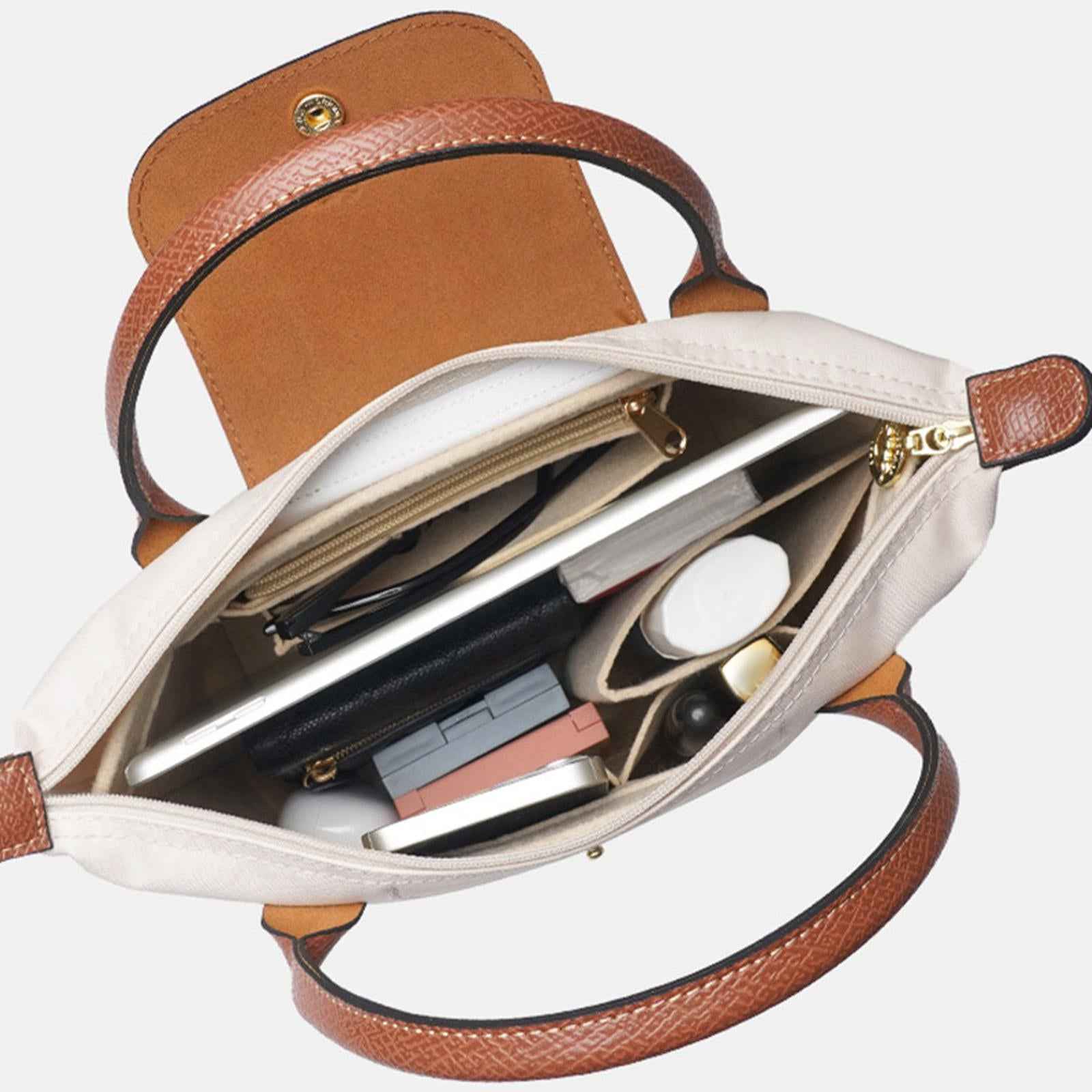 Purse Organizer Insert Organizer Bag Liner for Tote Bucket Bag Crossbody Bag 27.5cmx15cmx20cm