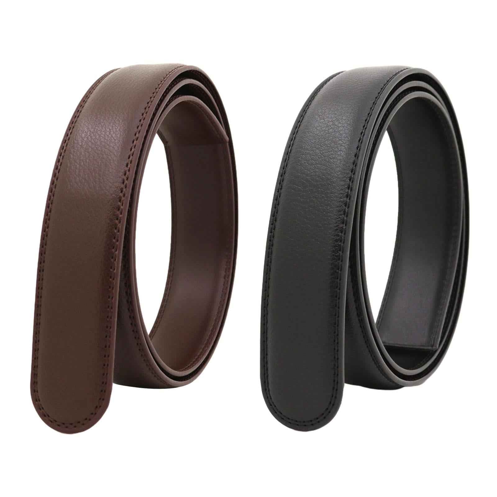 Belt Strap No Buckle Dress Belt Ratchet Belt Strap for Dating Shopping Party Black