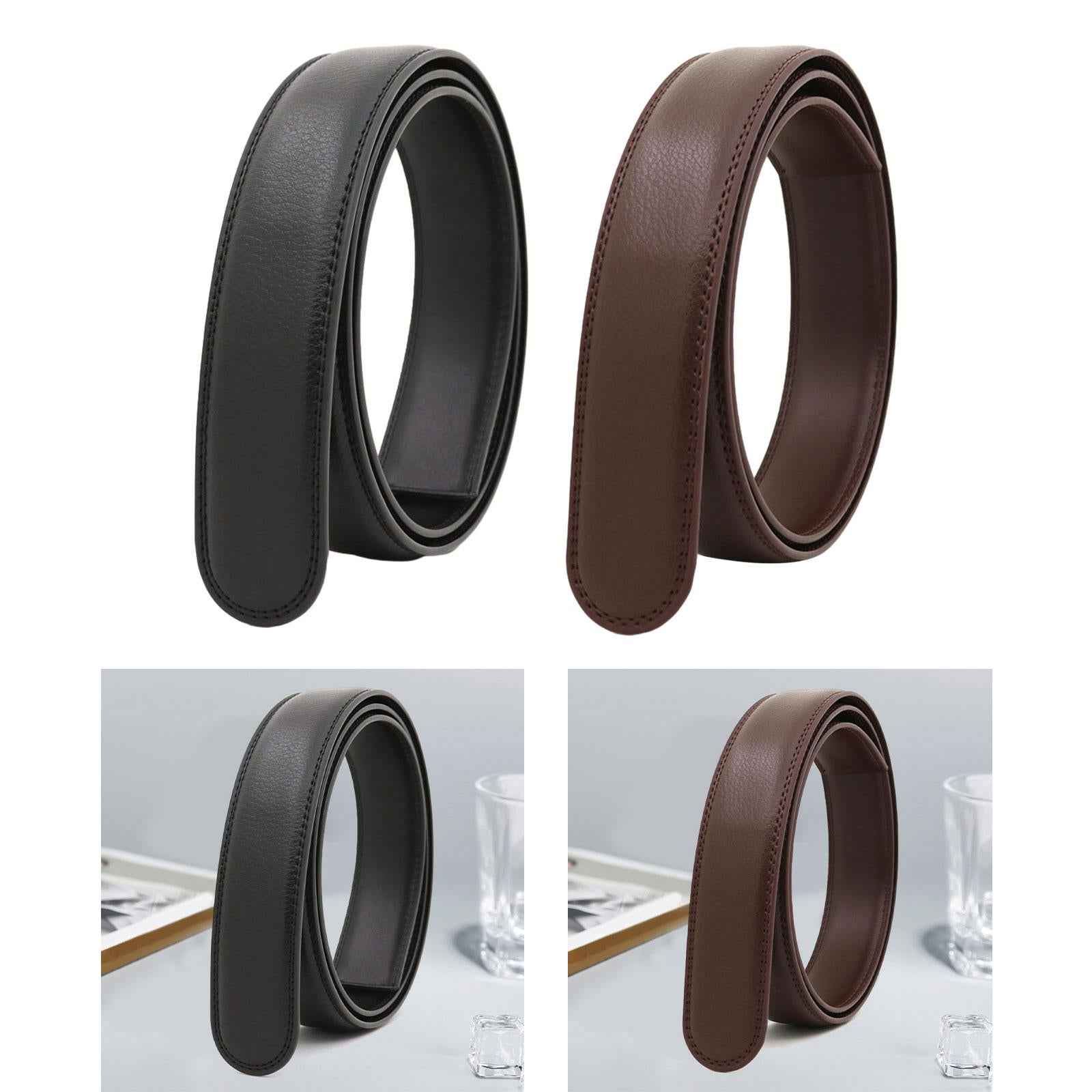 Belt Strap No Buckle Dress Belt Ratchet Belt Strap for Dating Shopping Party Black