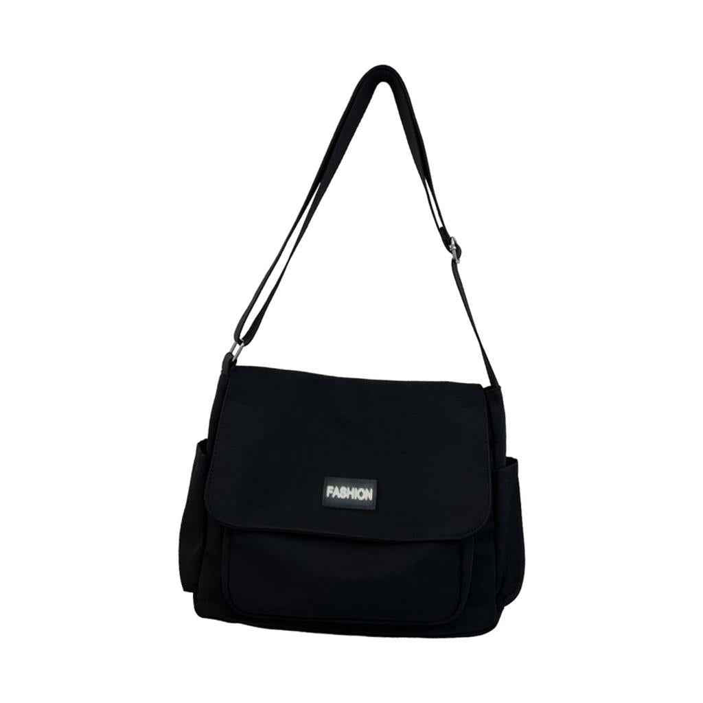 Bag Wtih Side Bag Adjustable Casual Bag for Camping Utility Travel Black