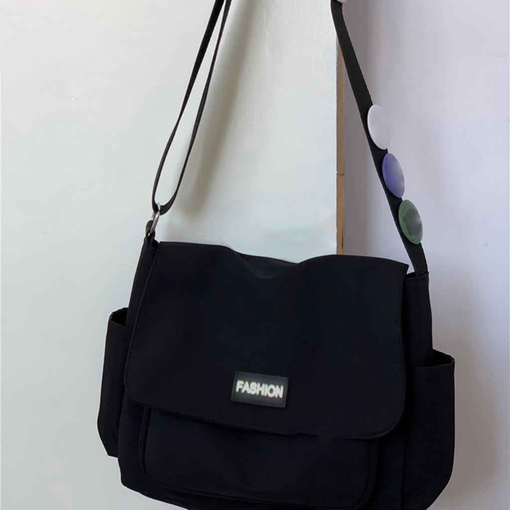 Bag Wtih Side Bag Adjustable Casual Bag for Camping Utility Travel Black