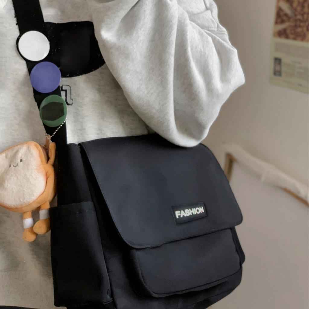 Bag Wtih Side Bag Adjustable Casual Bag for Camping Utility Travel Black