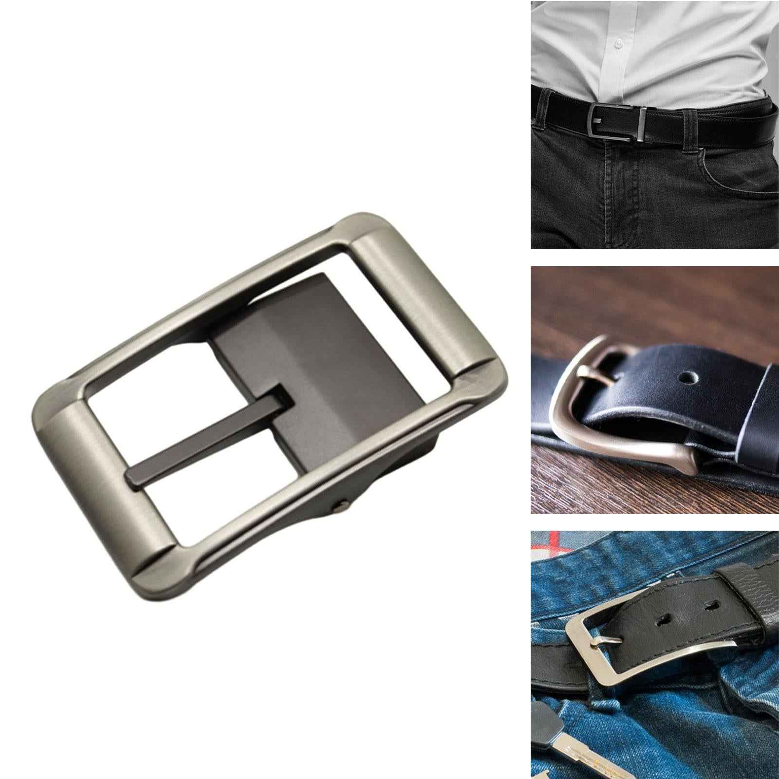 Alloy Belt Buckle Luxury for Leather Strap Reversible Zinc Alloy Replacement