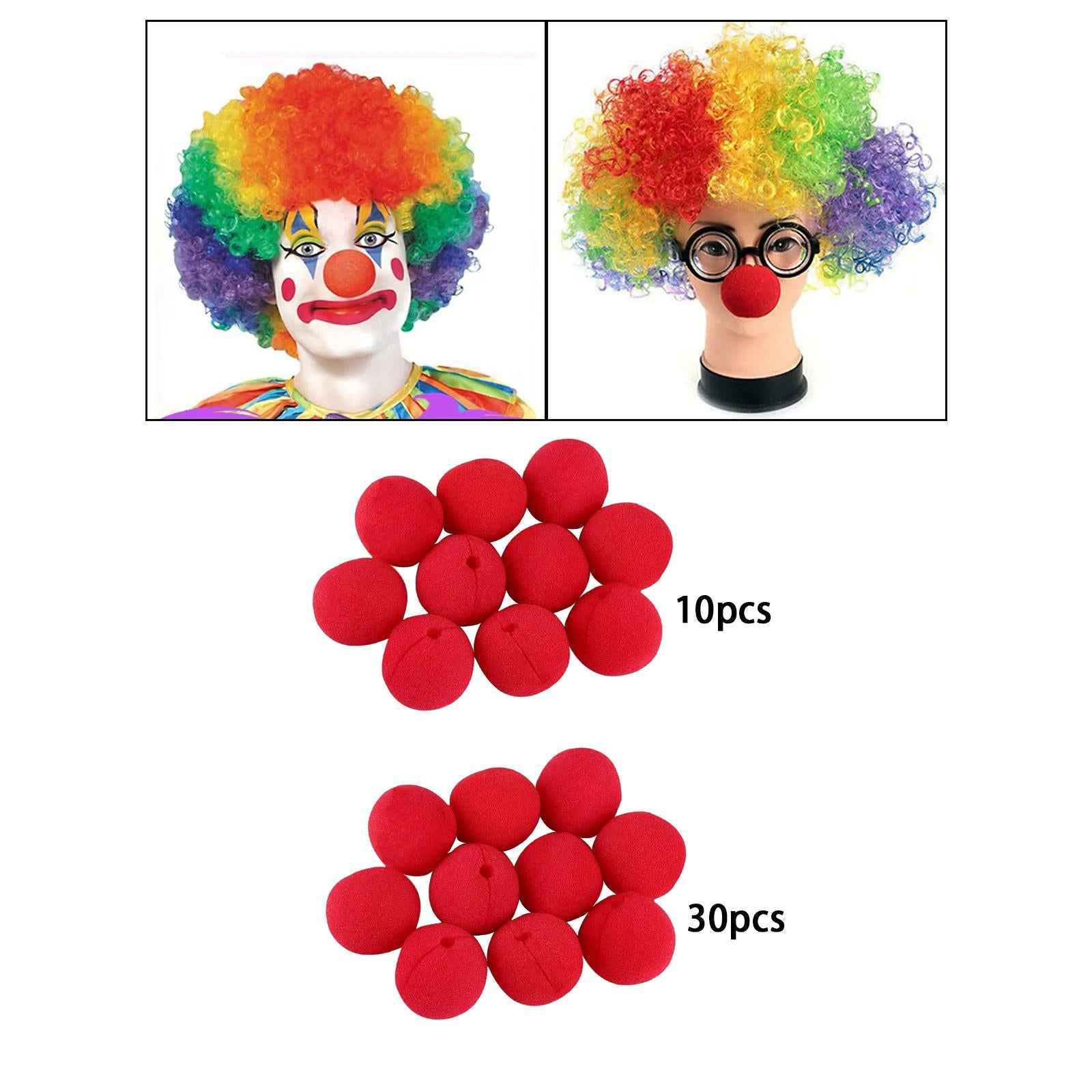 Red Clown Noses Versatile Photo Props for Christmas Fancy Dress Party 10pcs