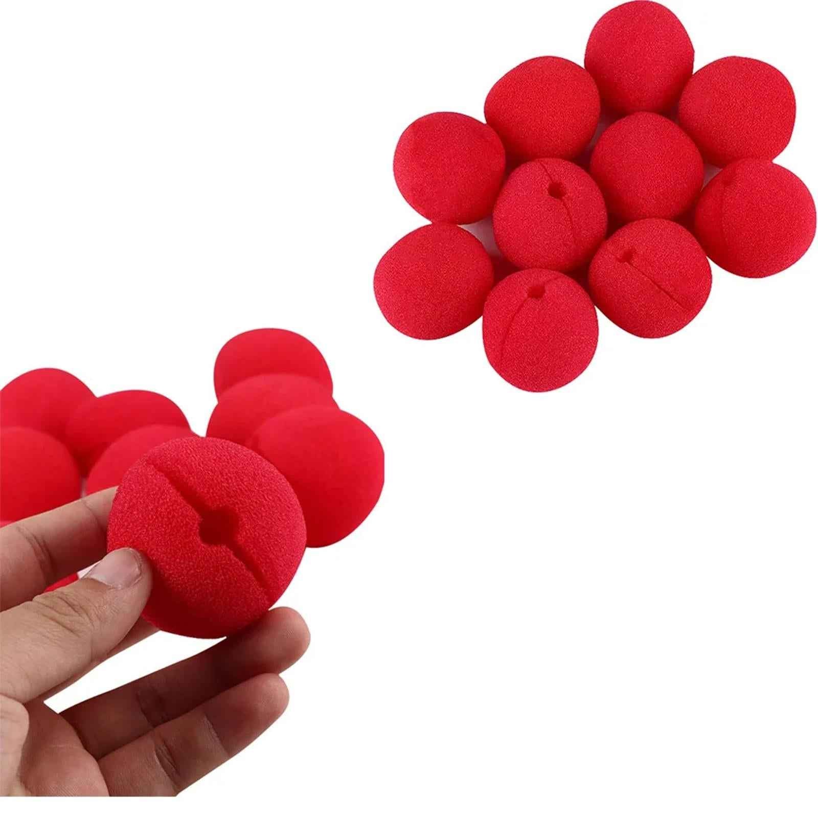 Red Clown Noses Versatile Photo Props for Christmas Fancy Dress Party 10pcs