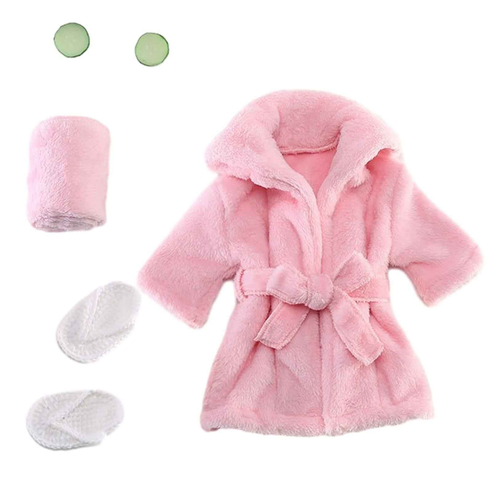 Newborn Photography Props Bathrobe Newborn Costume Baby Robe for Infant Boys Pink