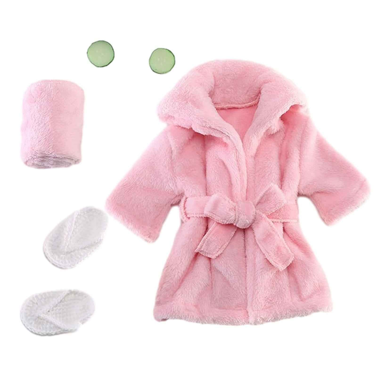 Newborn Photography Props Bathrobe Newborn Costume Baby Robe for Infant Boys Pink
