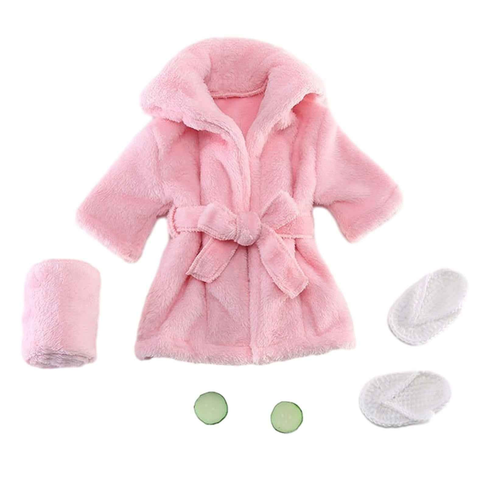 Newborn Photography Props Bathrobe Newborn Costume Baby Robe for Infant Boys Pink