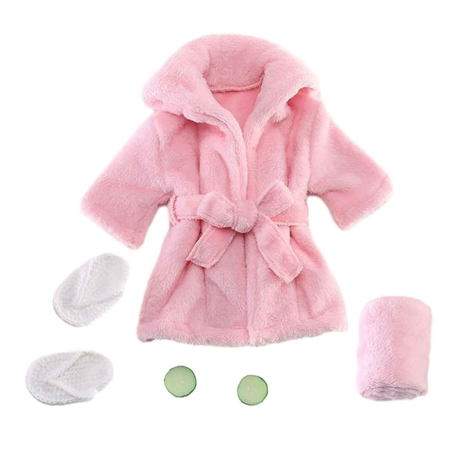 Newborn Photography Props Bathrobe Newborn Costume Baby Robe for Infant Boys Pink