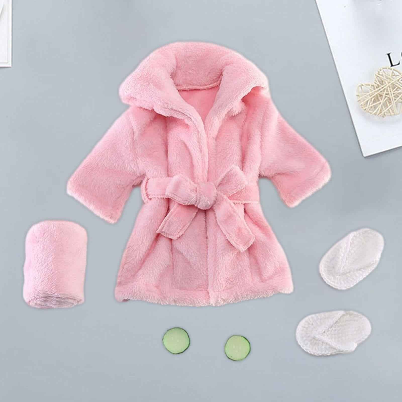 Newborn Photography Props Bathrobe Newborn Costume Baby Robe for Infant Boys Pink