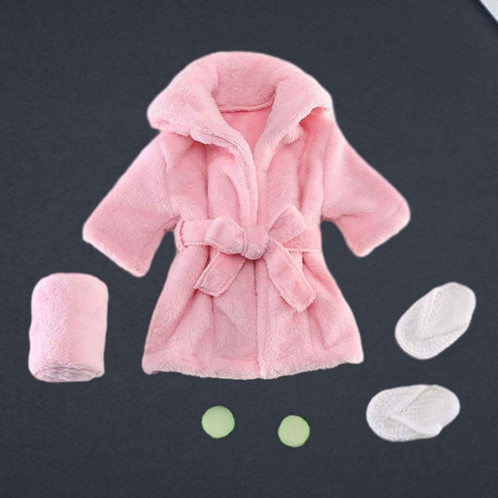 Newborn Photography Props Bathrobe Newborn Costume Baby Robe for Infant Boys Pink