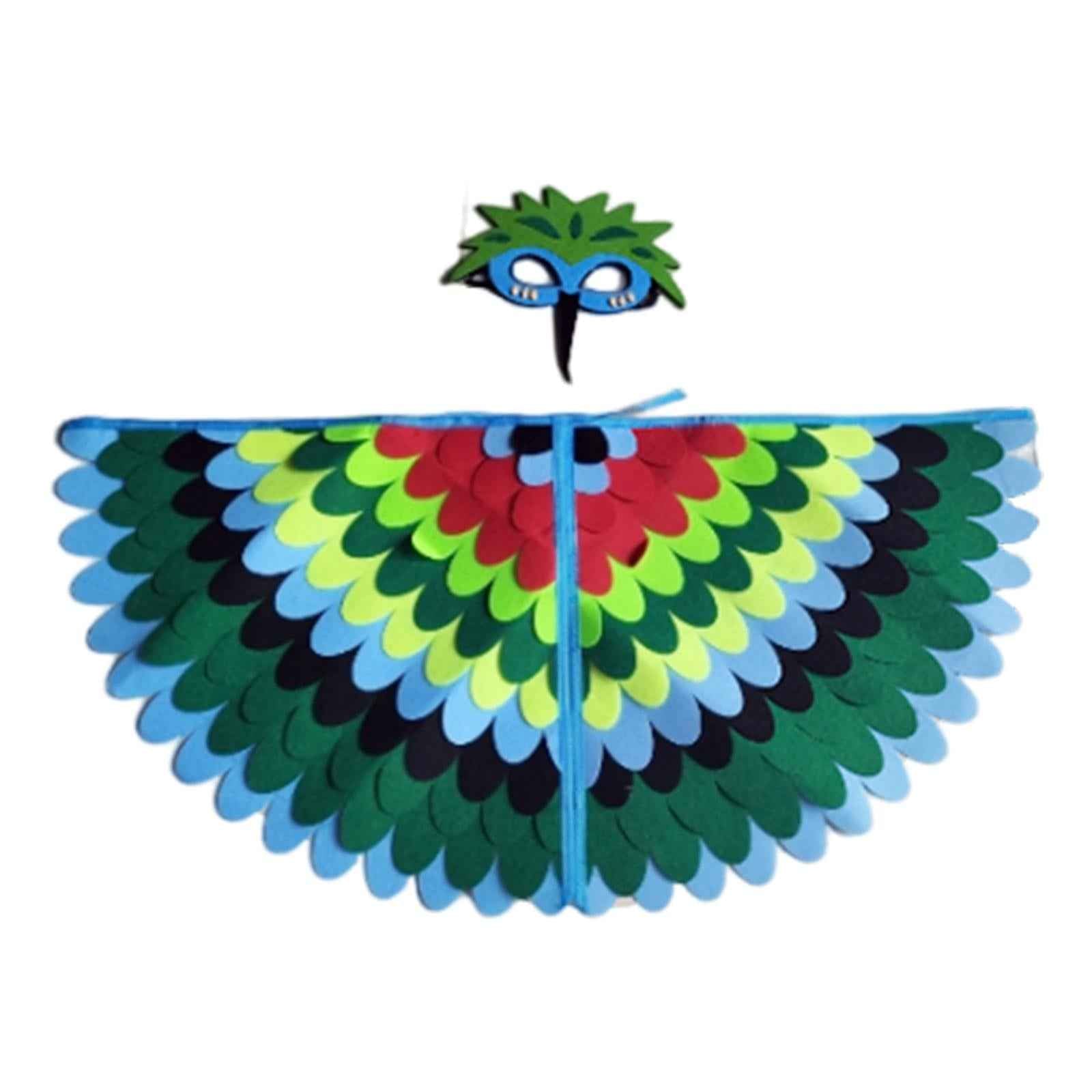 Kids Animal Birds Wings Cloak Set Fun for Pretend Play Party Gift Masquerade Style C