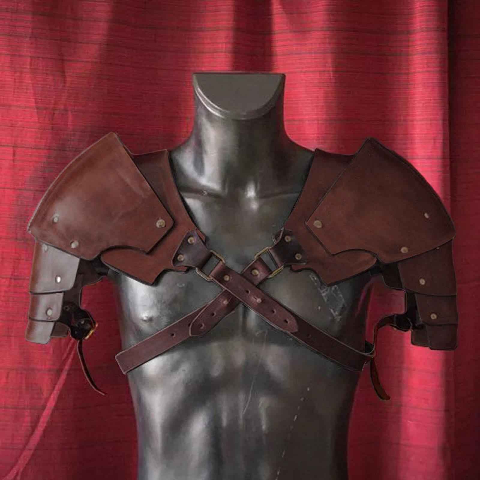 Medieval Shoulder Pauldron Body Chest Harness Belt for Rave Carnival Cosplay
