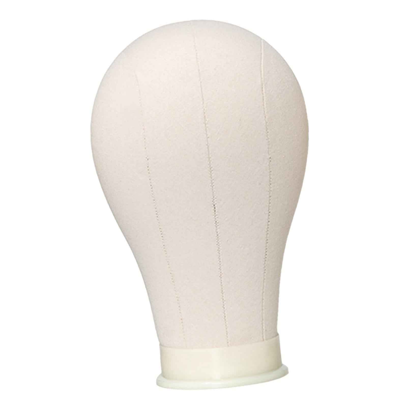 Canvas Mannequin Head Wig Holder for Beauty Accessories Displaying Caps Hats 22inch