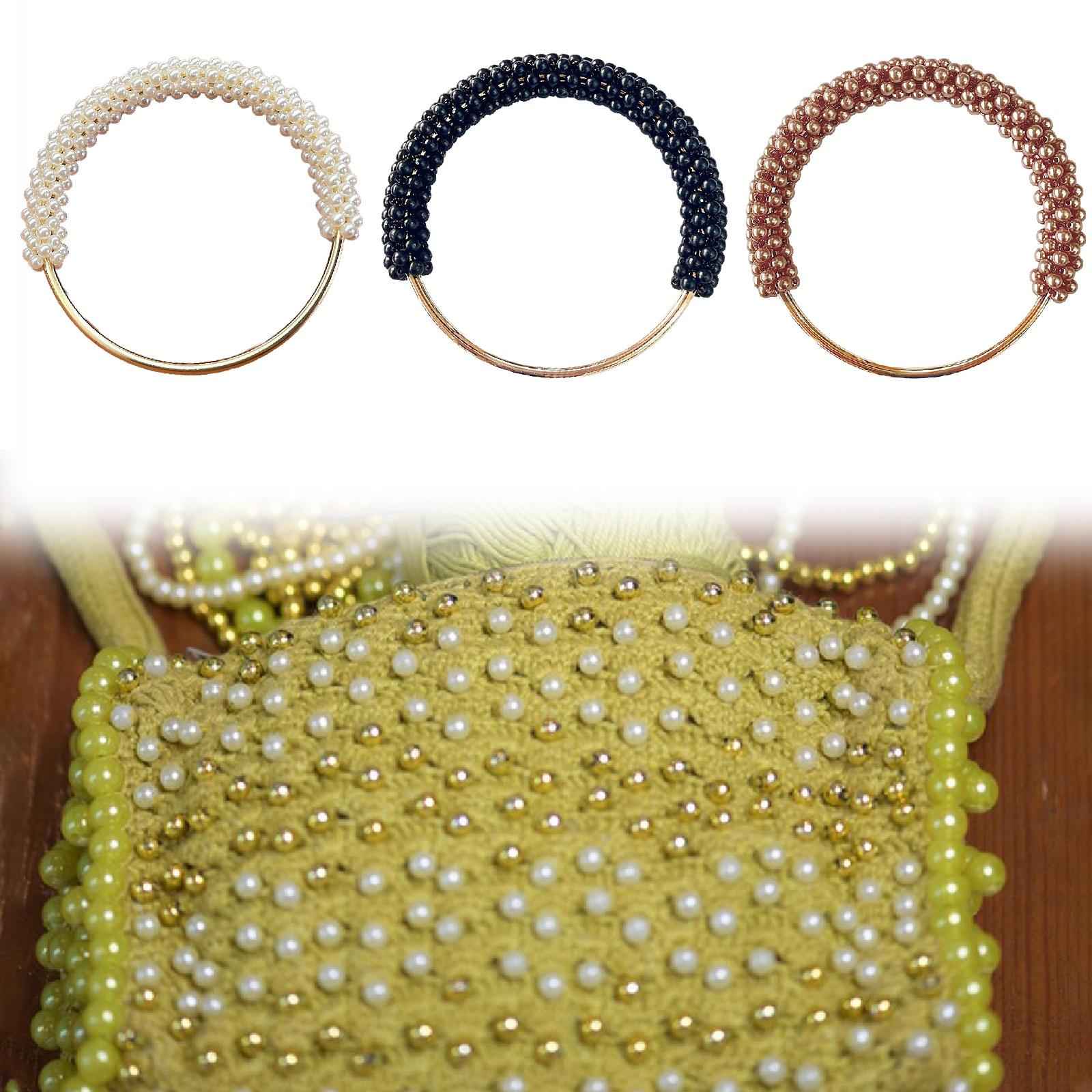 Ring Handle DIY Bag Tote Bag Beach Bags Handbag Handle Decoration Accessories White