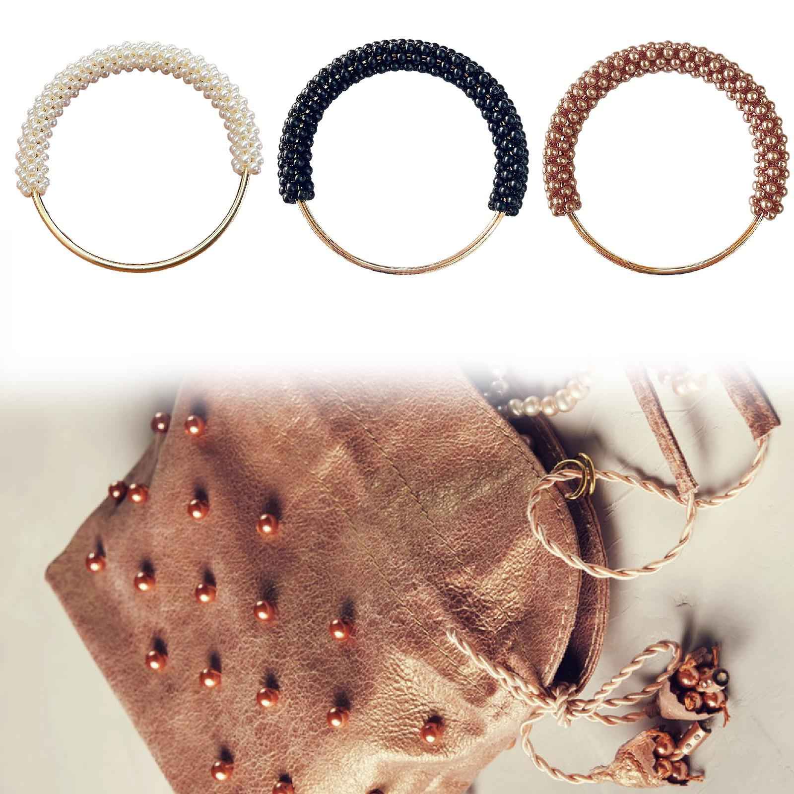 Ring Handle DIY Bag Tote Bag Beach Bags Handbag Handle Decoration Accessories White