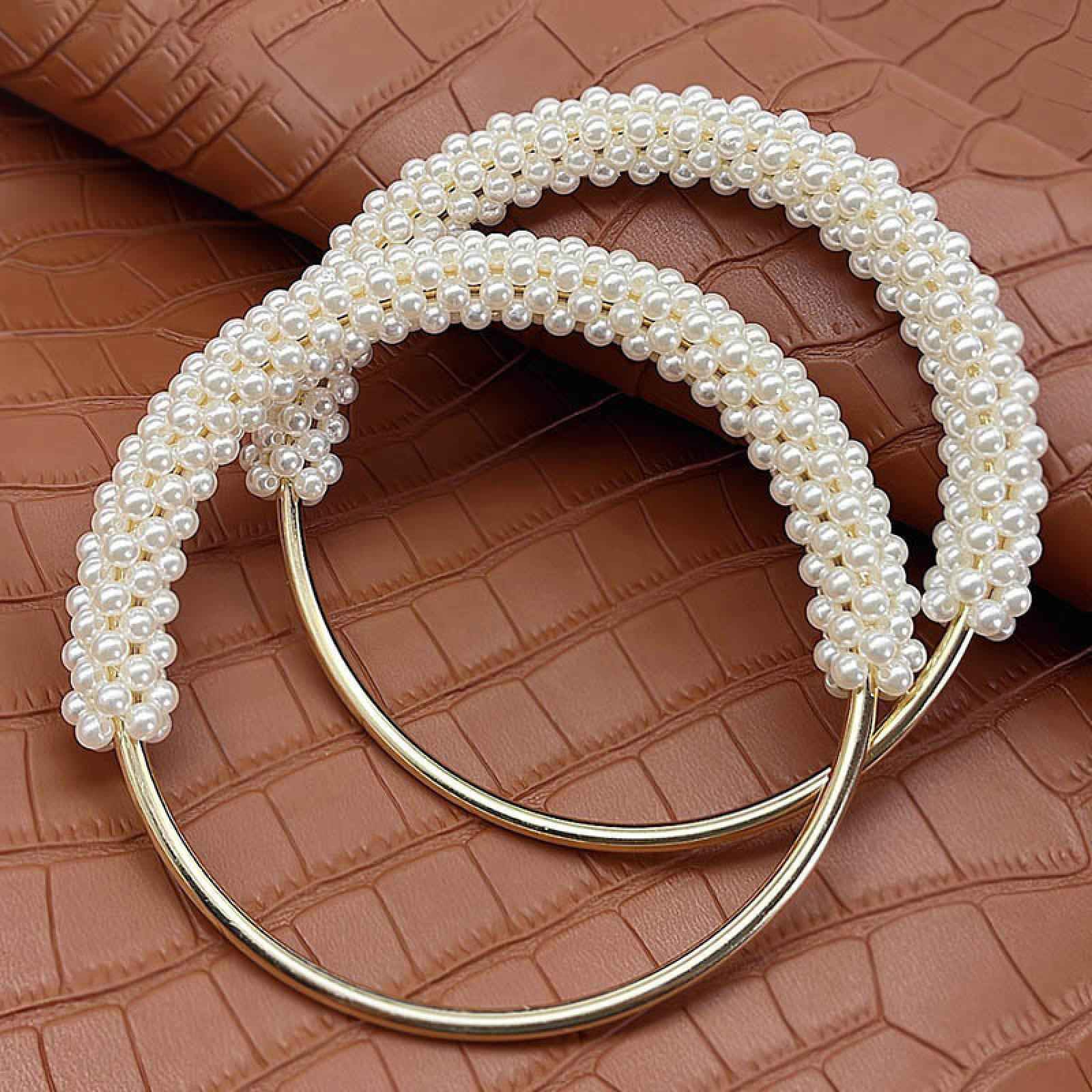 Ring Handle DIY Bag Tote Bag Beach Bags Handbag Handle Decoration Accessories White