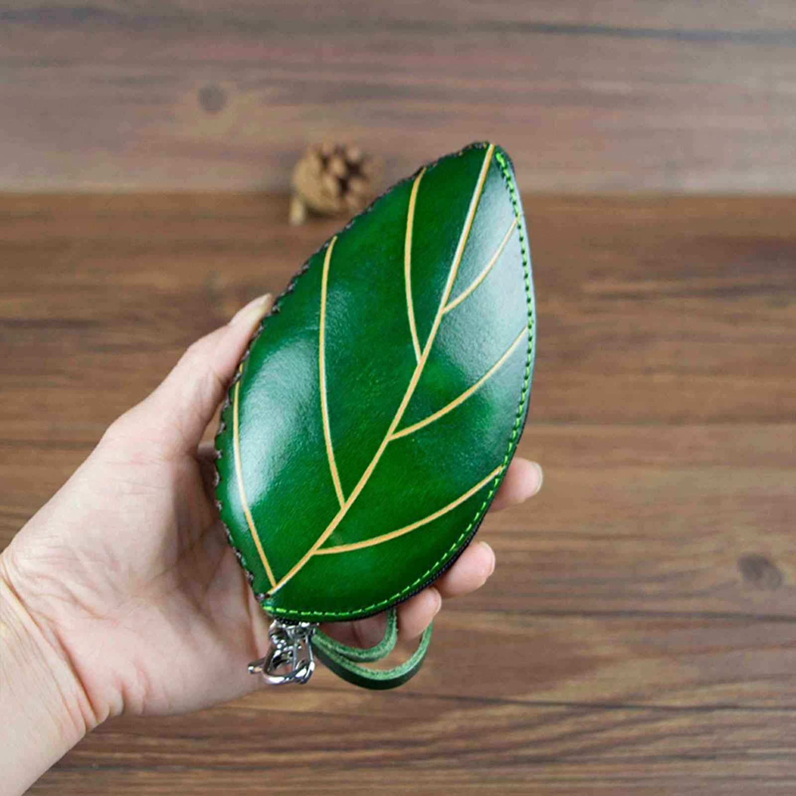 Leaf Purse Lady Handbag Fashion Women Wallet for Commuting Street Party Green
