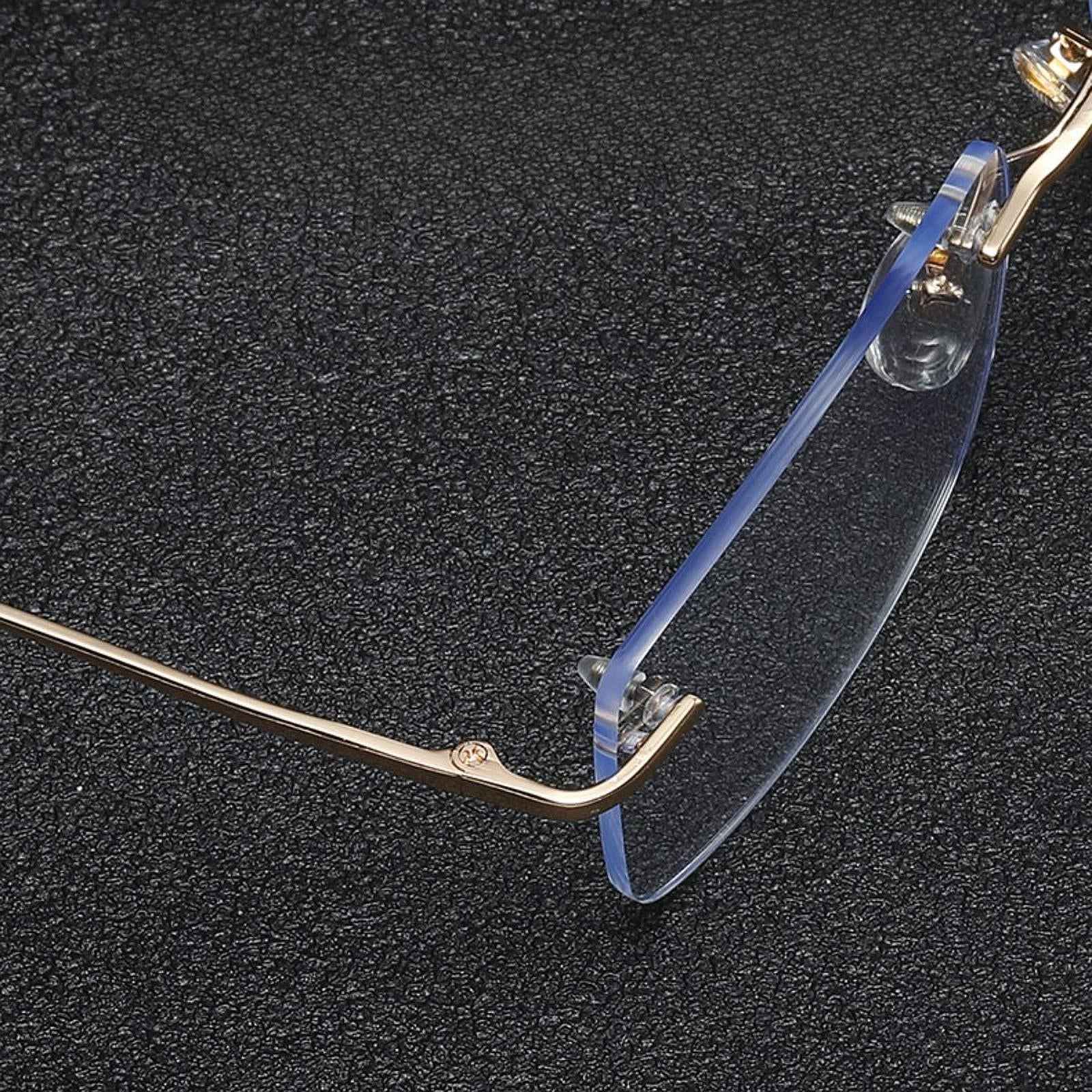 Frameless Glasses Ultralight Rimless Stylish Men Women Versatile Eye Glasses Argent