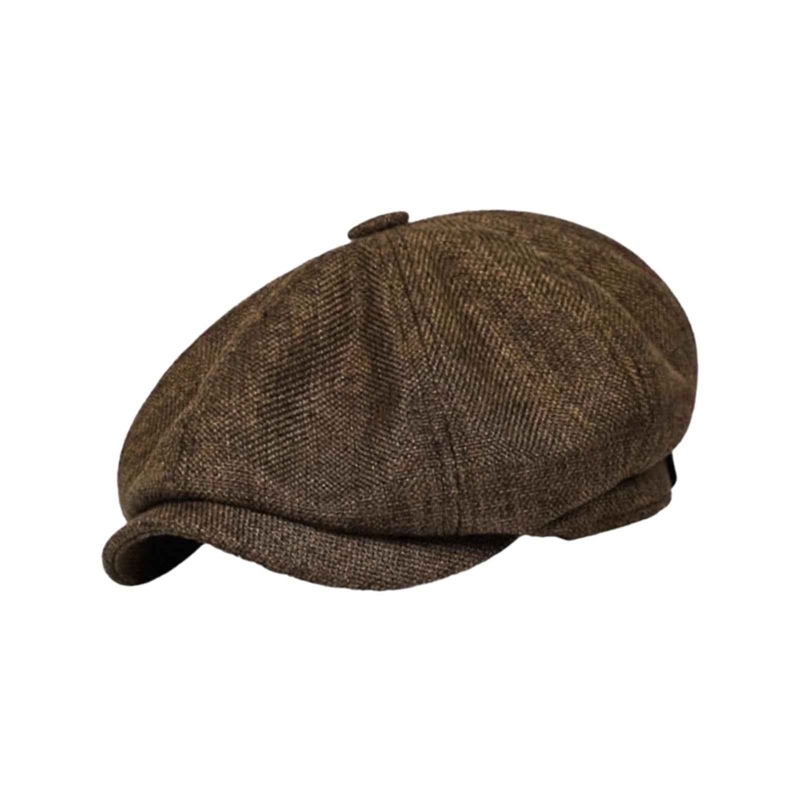Beret Hat Summer Cabbie Driving Hat Flat Hat for Driving Camping Accessories Coffee Color