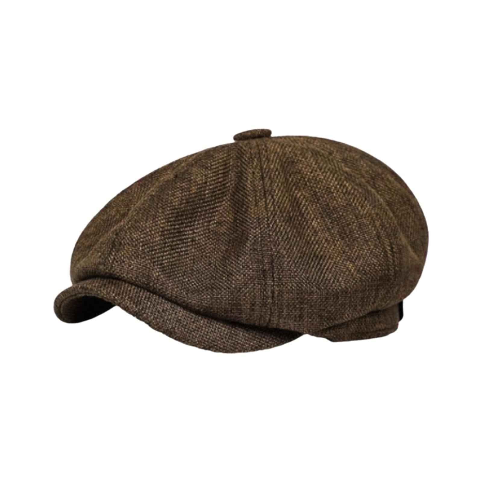 Beret Hat Summer Cabbie Driving Hat Flat Hat for Driving Camping Accessories Coffee Color