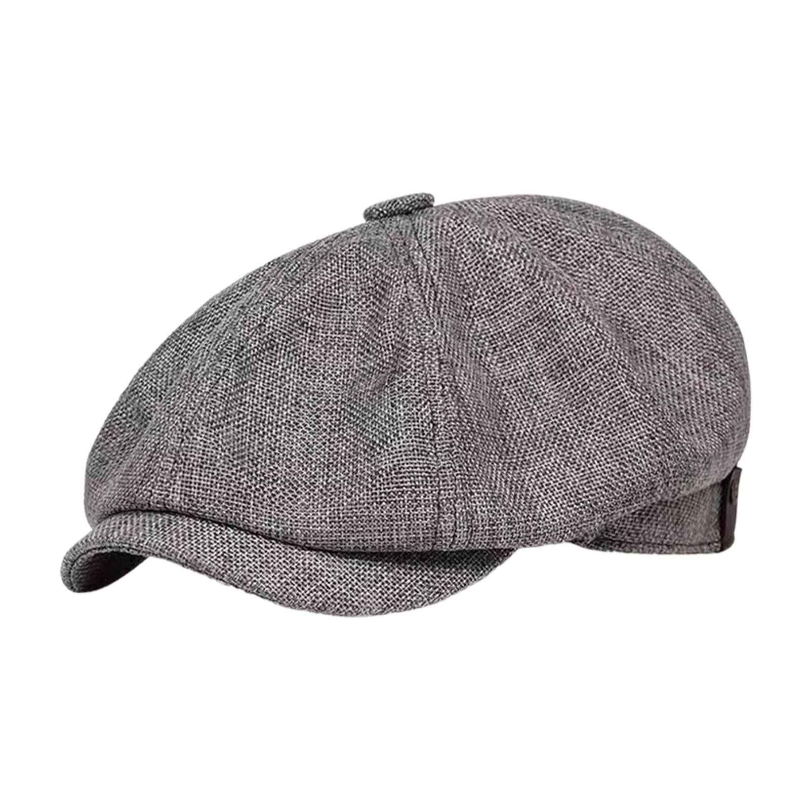 Beret Hat Summer Cabbie Driving Hat Flat Hat for Driving Camping Accessories Dark Grey