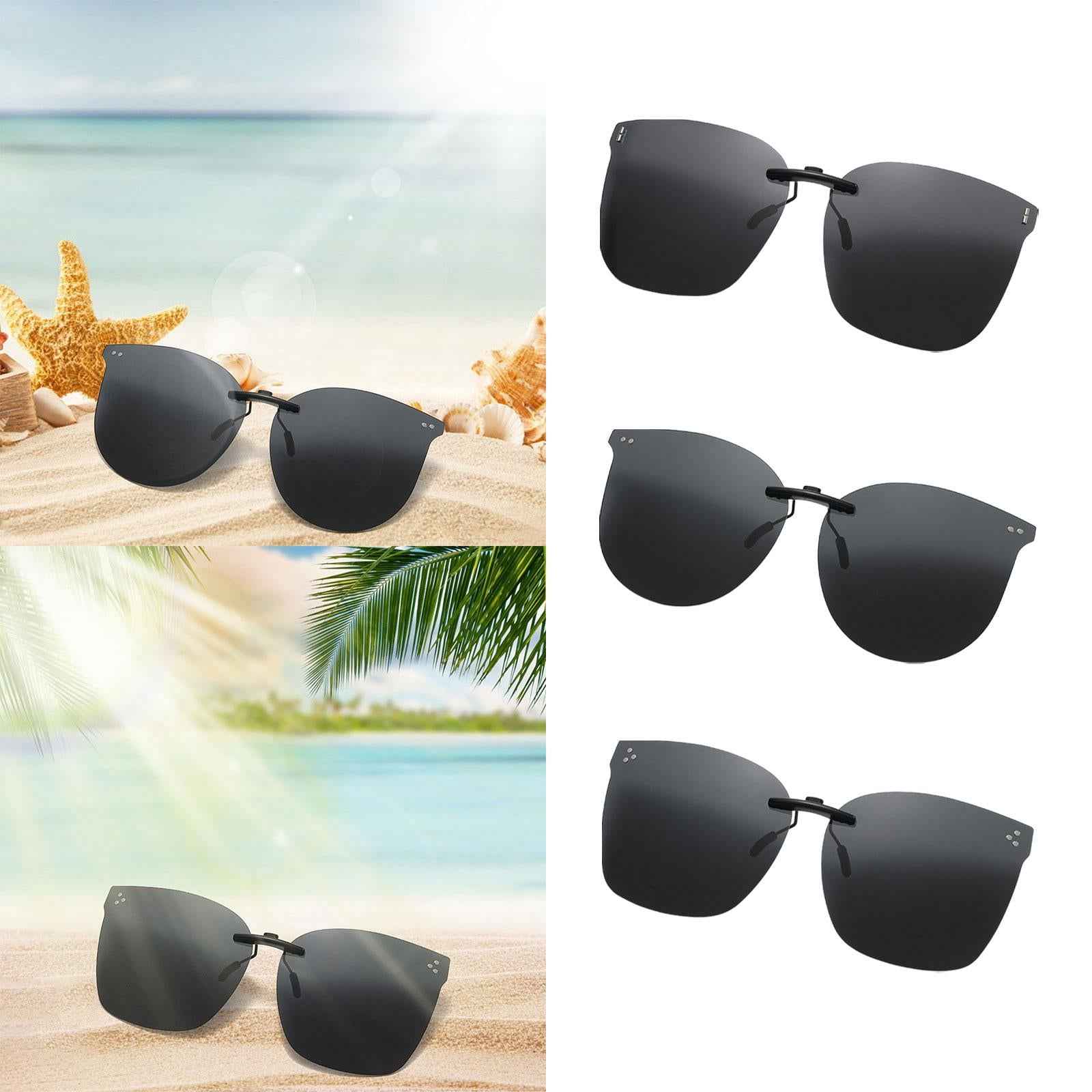 Clip on Sunglasses Polarized Supplies Eyeglasses for Traveling Sport Fishing Style A