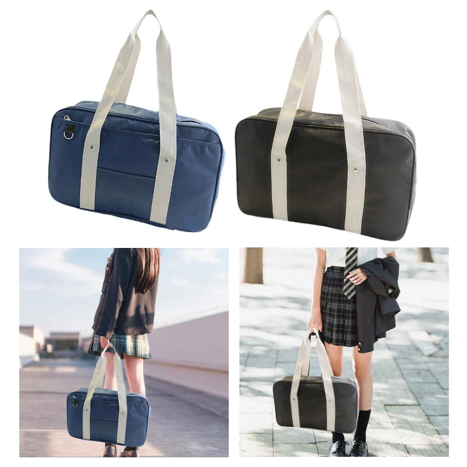 JK Uniform Bag with Zipper Fashion for Cosplay Top Handle Anime Shoulder Bag Blue