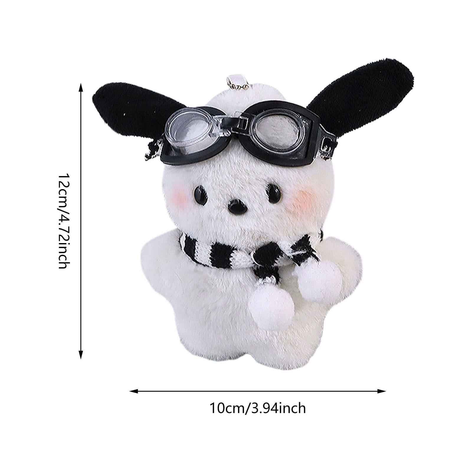 Cute Dog Plush Keychain Pendant Men Women Hanging for Backpack Party Handbag 12 cmx10 cm