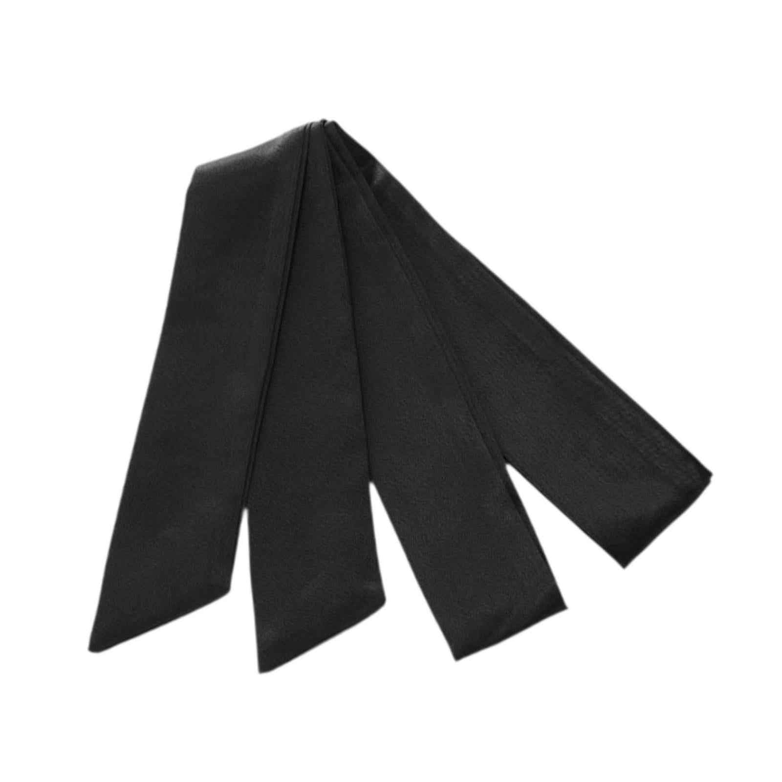 Ribbon Sash Belt Long Waist Belt for Special Occasion Trench Coat Bridesmaid Black