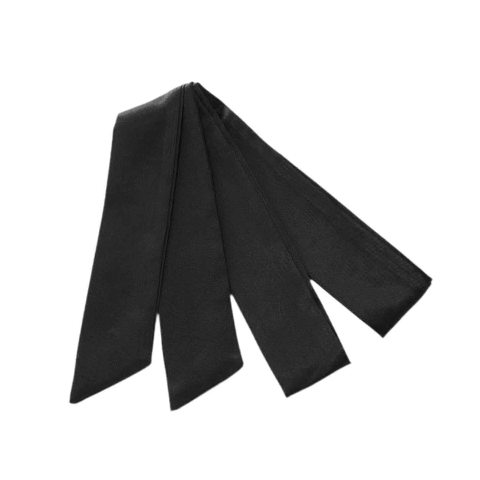 Ribbon Sash Belt Long Waist Belt for Special Occasion Trench Coat Bridesmaid Black