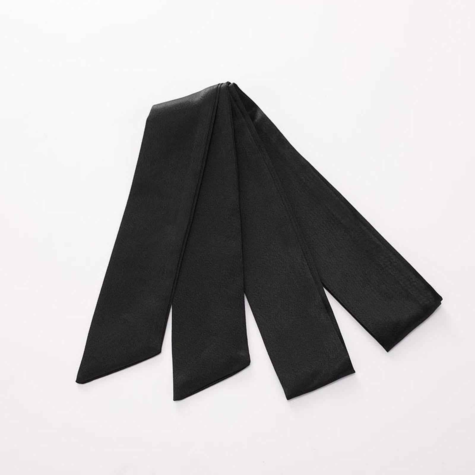 Ribbon Sash Belt Long Waist Belt for Special Occasion Trench Coat Bridesmaid Black