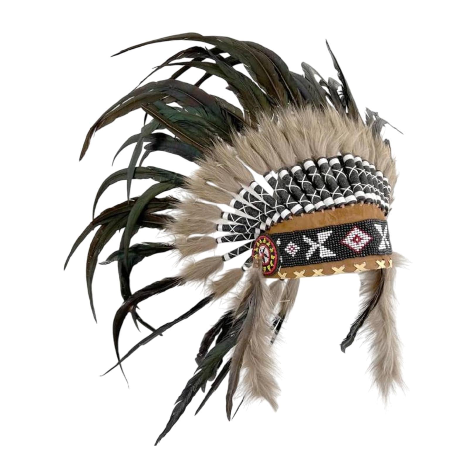 Indian Artificial Feather Headdress Trendy for Gift Festivals Dance