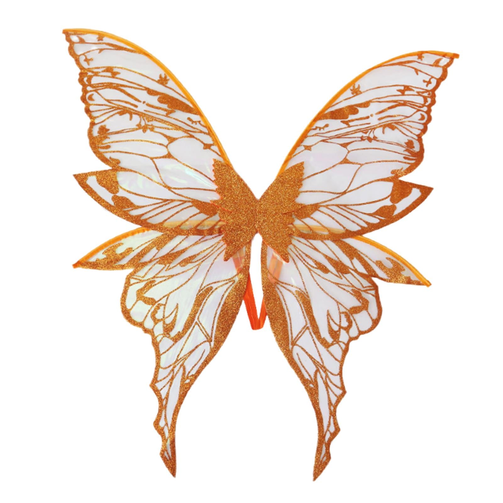 Butterfly Wing Lightweight Fairy Wing for Festival Role Play Masquerade Orange