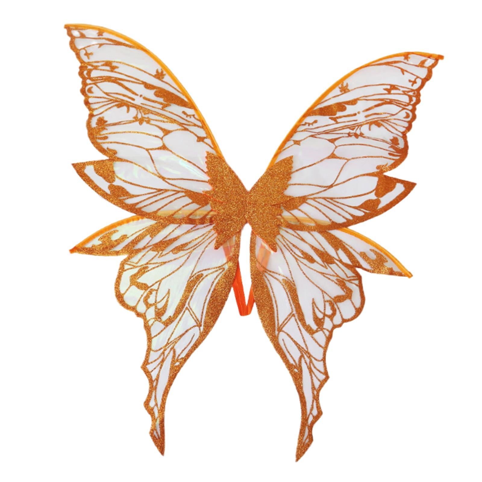 Butterfly Wing Lightweight Fairy Wing for Festival Role Play Masquerade Orange