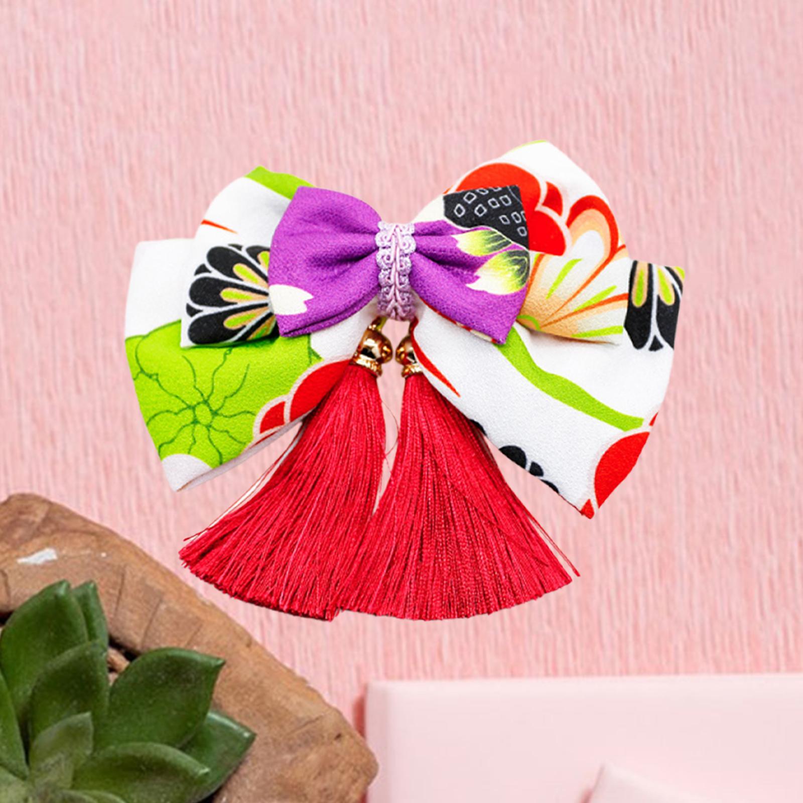 Bowknot Tassel Hair Accessories for Girls Hairpiece Japanese Style Hair Clip Style B