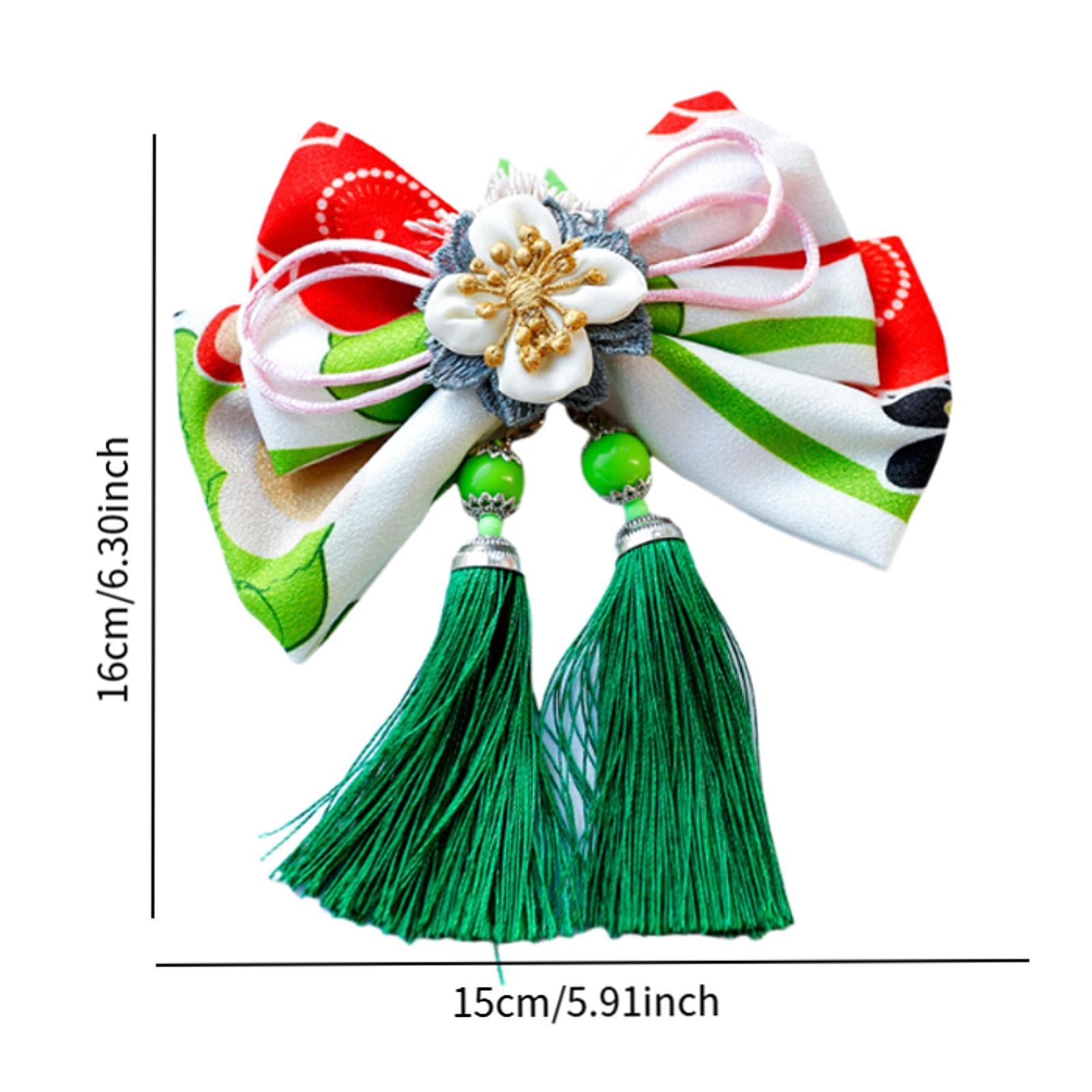 Bowknot Tassel Hair Accessories for Girls Hairpiece Japanese Style Hair Clip Style D