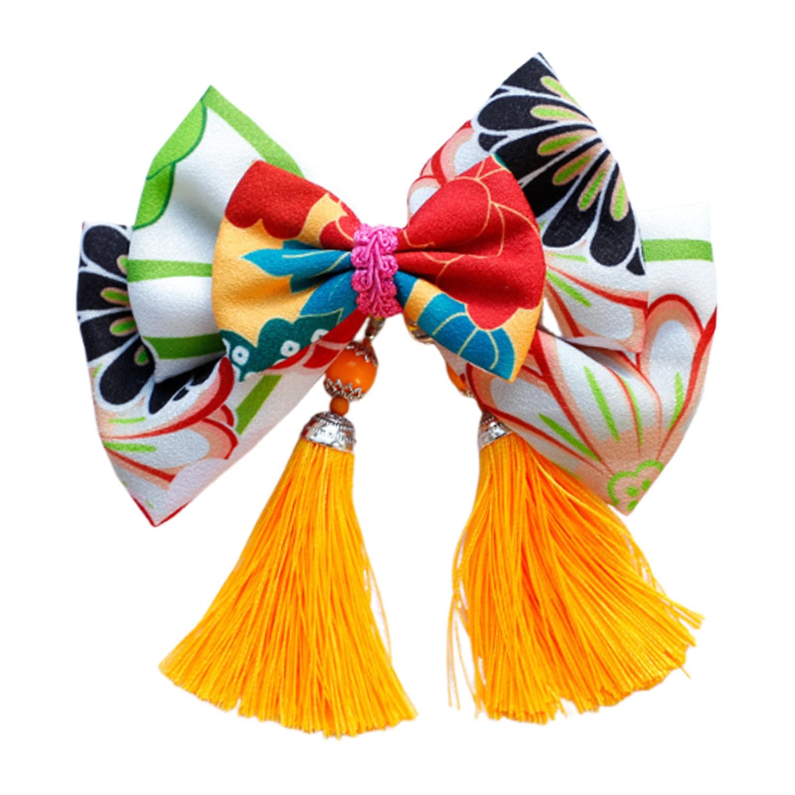 Bowknot Tassel Hair Accessories for Girls Hairpiece Japanese Style Hair Clip Style E