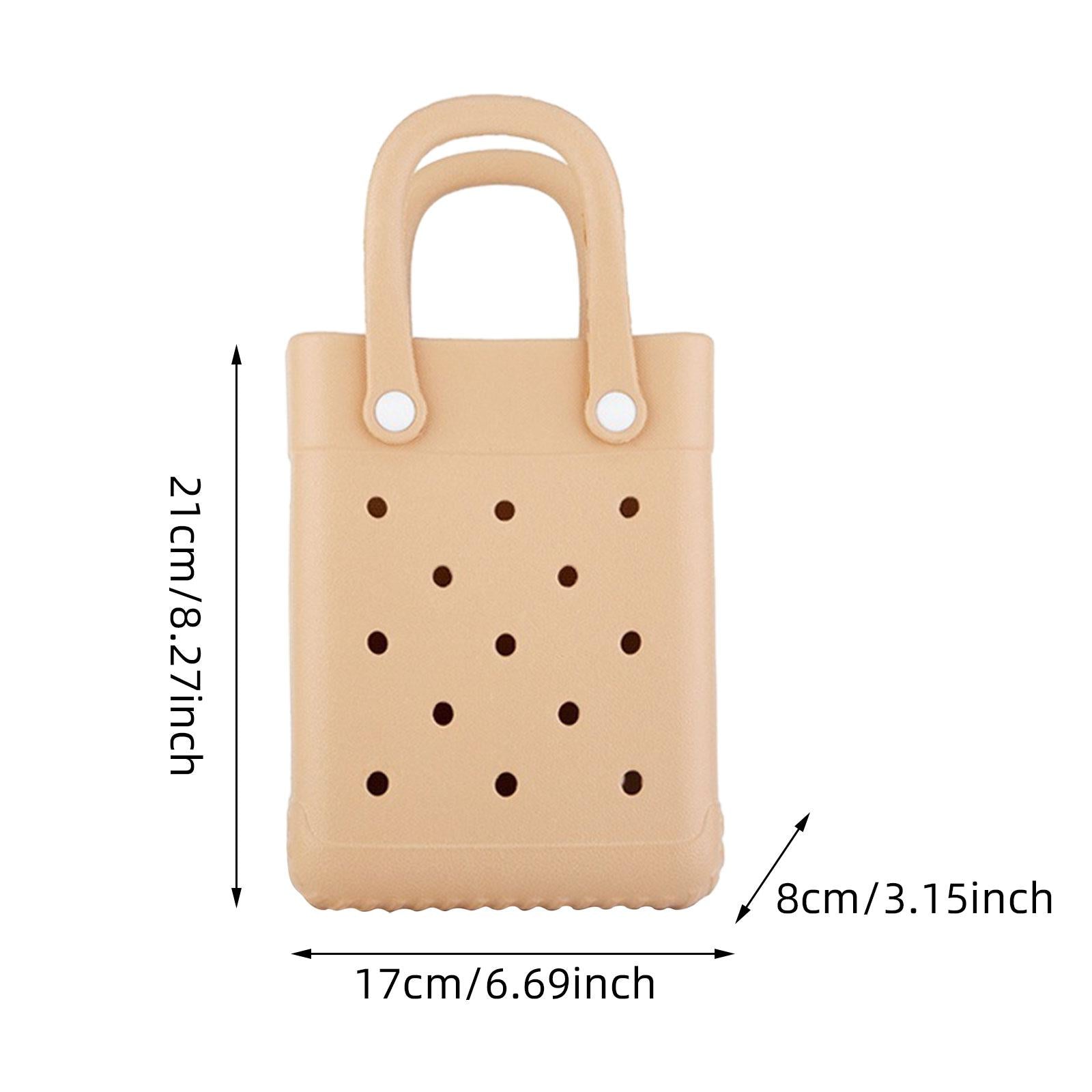 Beach Tote Bag Multi Purpose Beach Storage Basket for Outdoor Travel Holiday Khaki