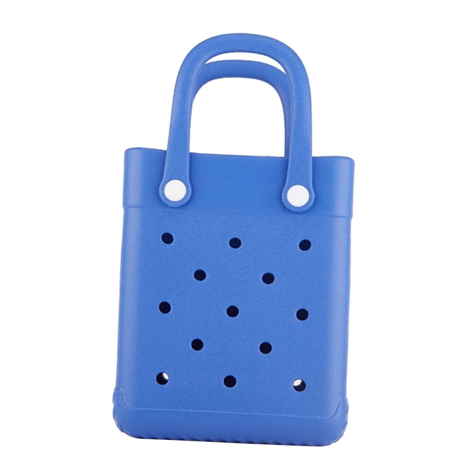 Beach Tote Bag Multi Purpose Beach Storage Basket for Outdoor Travel Holiday dark blue