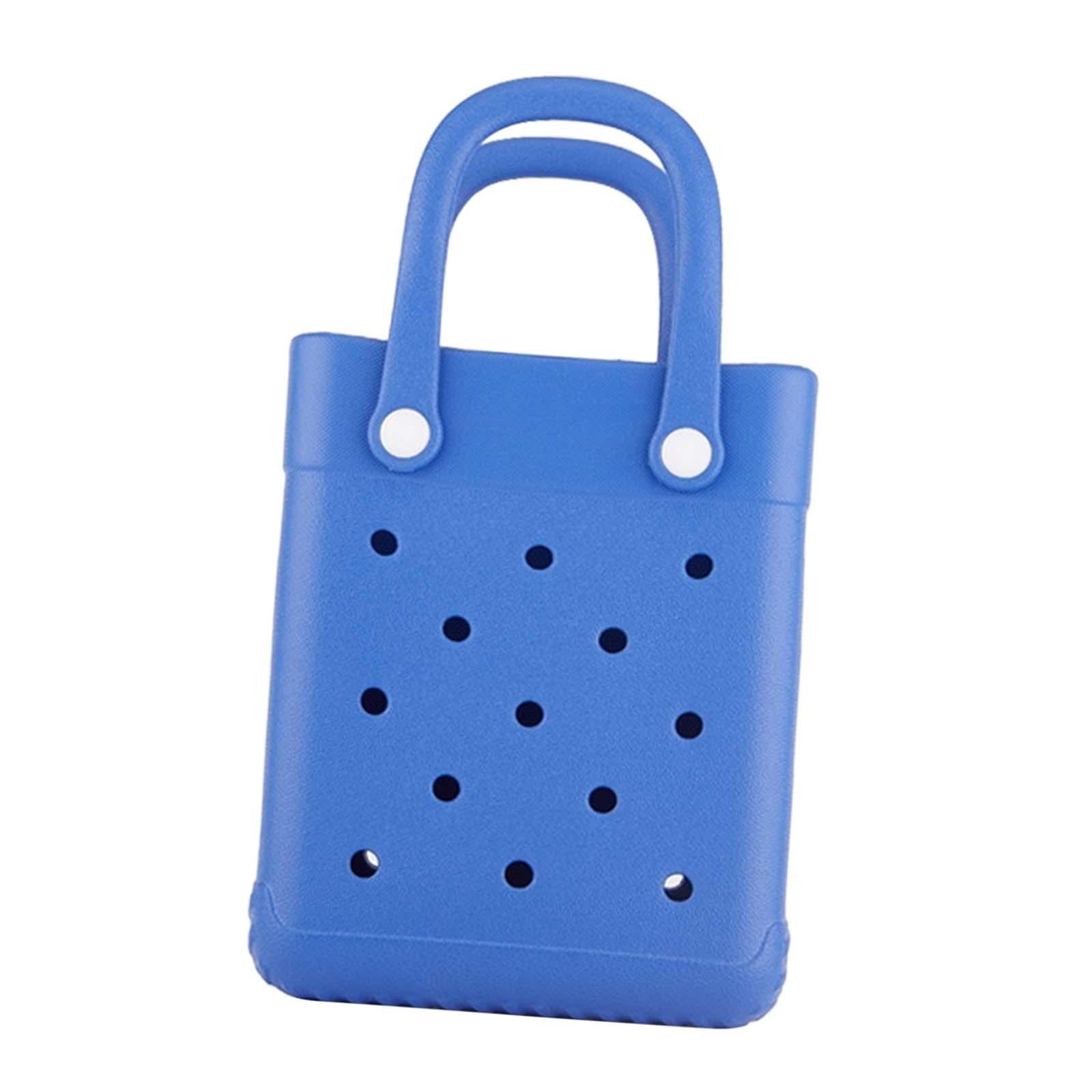 Beach Tote Bag Multi Purpose Beach Storage Basket for Outdoor Travel Holiday dark blue